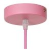 Drewniana lampa wisząca różowa nowoczesna boho designerska możliwość ściemniania MAURO 77489/33/66 LUCIDE